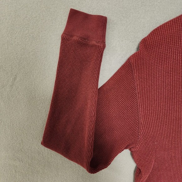 Polo Ralph Lauren Shirt Mens Small Burgundy Vintage Thermal Long Sleeve - Picture 6 of 16
